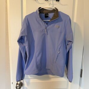 The North Face Lavender and Gray Quarter-Zip Pullover